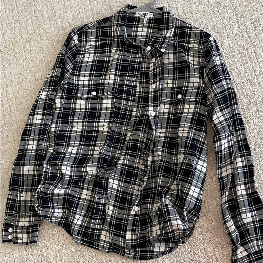 Paige Women’s Black and White Plaid Shirt